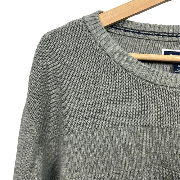 Club Room Mens XL Textured Cotton Crew Neck Pullover Sweater Gray NWT - Picture 3 of 6